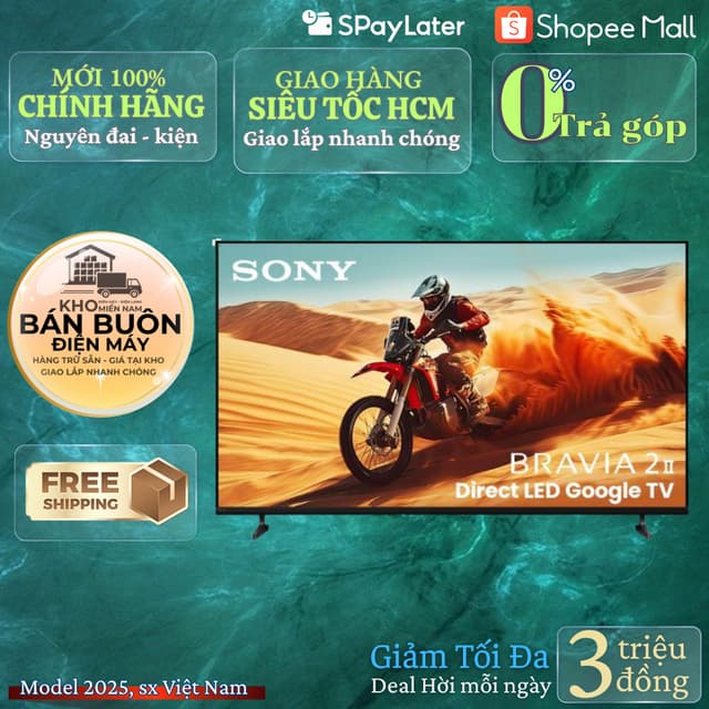 Google Tivi Sony K-50S25VM2 – 50 Inch 4K UHD, Google Assistant, Thiết Kế Viền Mỏng Hiện Đại - Ảnh 11