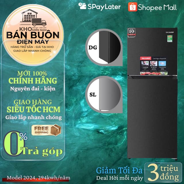 Tủ Lạnh Sharp SJ-X215V(DG) | SJ-X215V(SL) – 197 Lít, Inverter, Làm Lạnh Đa Chiều, Khử Mùi Nano Ag+ - Ảnh 11