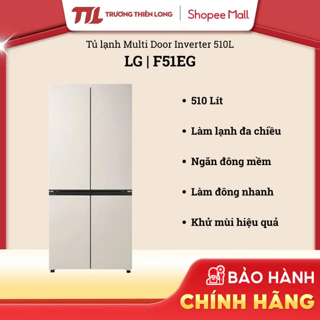 F51EG - Tủ Lạnh Lg Inverter 510 Lít Multi Door F51EG [FREESHIP HCM] - Ảnh 12