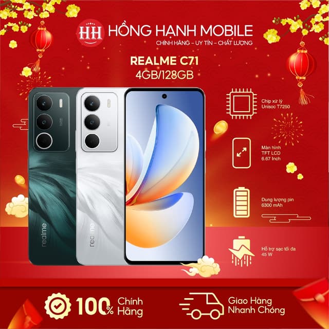 Điện Thoại Realme C71 4GB/128GB - Hàng Chính Hãng - Ảnh 9