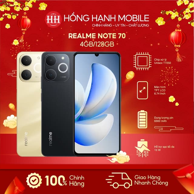 Điện Thoại Realme Note 70 4GB/128GB - Hàng Chính Hãng - Ảnh 6