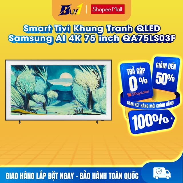 75LS03F - Smart Tivi Khung Tranh The Frame QLED Samsung AI 4K 75 inch QA75LS03F - Hàng chính hãng - Ảnh 8
