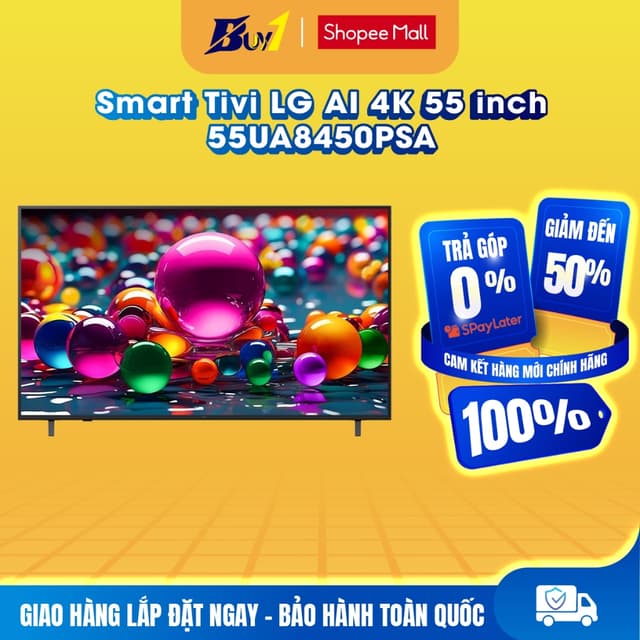55UA8450PSA - Smart Tivi LG AI 4K 55 inch 55UA8450PSA - Hàng chính hãng - Ảnh 1