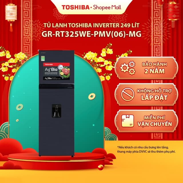 [Freeship] Tủ lạnh Toshiba Inverter 249 lít GR-RT325WE-PMV(06)-MG - Bảo hành chính hãng 2 năm - Ảnh 12