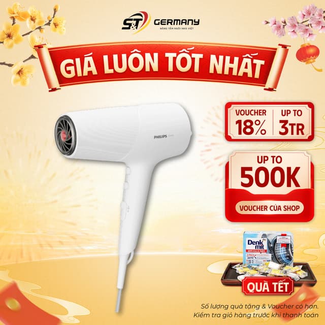 Máy sấy tóc philips Series 5000 BHD500/00 2100W Hàng nhập khẩu công suất lớn GermanySnT 210051 - Ảnh 9