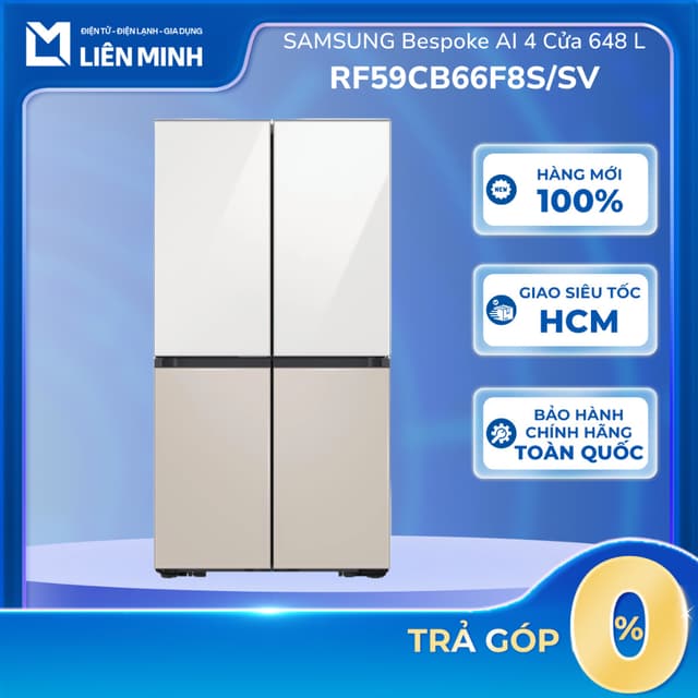 RF59CB66F8S/SV - Tủ Lạnh Samsung Inverter 648 Lít Multi Door Bespoke Door-In-Door RF59CB66F8S 4 Cửa - Ảnh 11