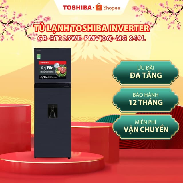 [Freeship HCM] Tủ lạnh Toshiba Inverter 249 lít GR-RT325WE-PMV(06)-MG - Hàng chính hãng, bảo hành 2 năm - Ảnh 9