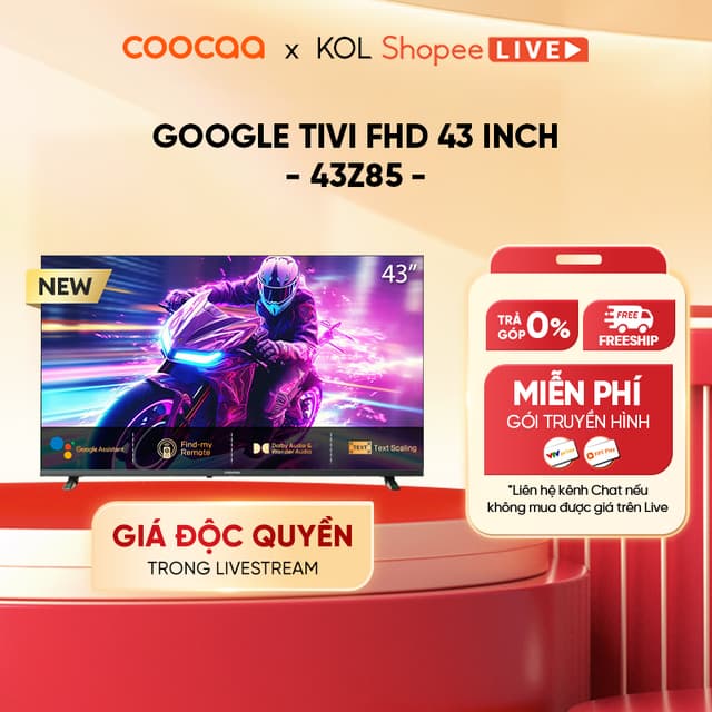 [Livestream] Google Tivi CooCaa Model 43Z85 Smart TV | HDR10 | Dolby Audio - Ảnh 6