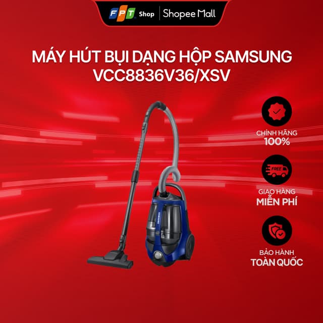 [Chỉ GH tận nơi] Máy hút bụi dạng hộp Samsung VCC8836V36/XSV - Ảnh 2