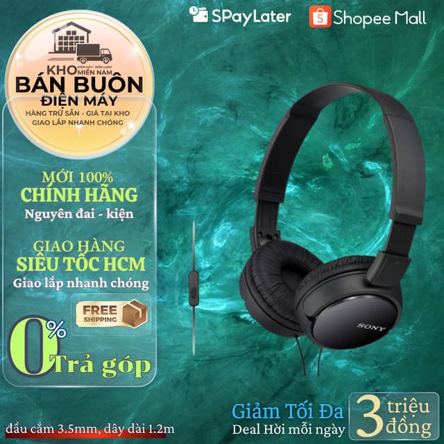 Tai nghe Chụp Tai Sony MDR - ZX110AP (màu đen) (không bảo hành) - Ảnh 12