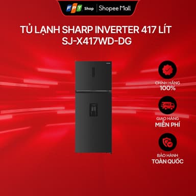 So sánh giá [Miễn phí giao - Không lắp đặt] Tủ lạnh Sharp Inverter 417 lít SJ-X417WD-DG rẻ nhất?