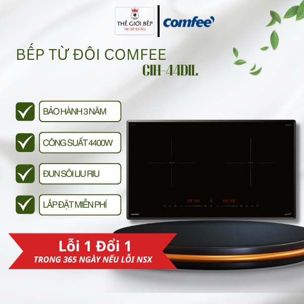 Bếp từ đôi lắp âm Comfee CIH-44DIL – Cảm ứng trượt - Công suất 4400W - Hàng Chính Hãng - Ảnh 2