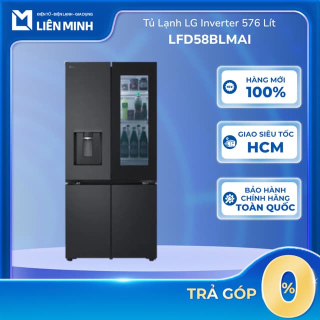 LFD58BLMAI - Tủ Lạnh Lg Inverter 576 Lít Multi Door Instaview - Bảo Hành Chính Hãng - Ảnh 7