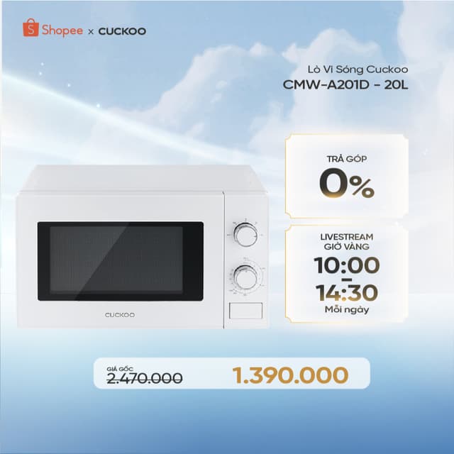 Lò vi sóng Cuckoo 20 lít CMW-A201D - Hàng chính hãng - Chất lượng Hàn Quốc - Ảnh 1