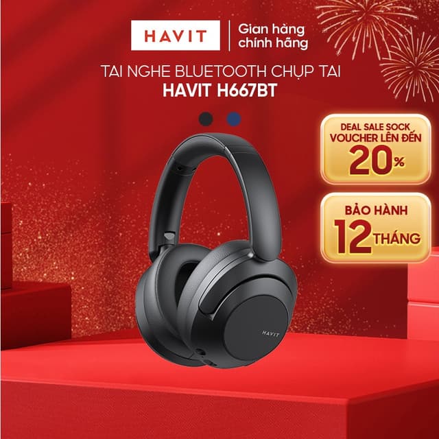 Tai nghe Bluetooth Headphone Havit H667BT Pin 20 tiếng | Kết Nối 2 Thiết Bị | BT 5.3 - Ảnh 5