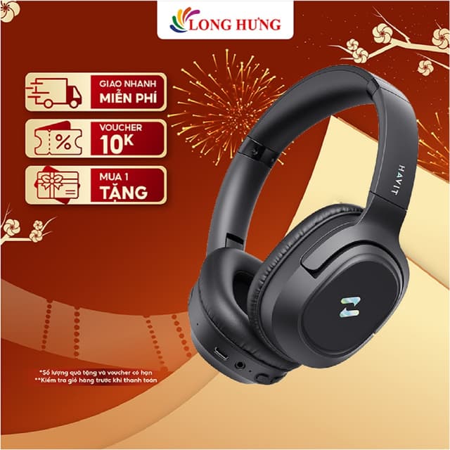 Tai nghe chụp tai Bluetooth Havit LIFE 02H H612BT Pro - Hàng chính hãng - Ảnh 3