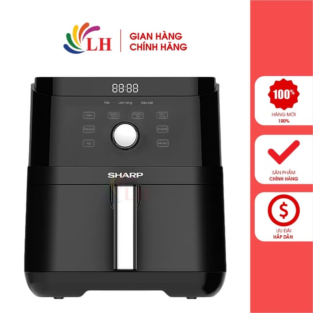 Nồi chiên không dầu điện tử Sharp 6 lít KF-AF60EV-BK - Hàng chinh hãng - Ảnh 9
