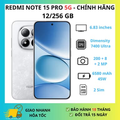 So sánh giá Điện Thoại Xiaomi Redmi Note 15 Pro 256GB - Hàng Việt Nam Chính Hãng rẻ nhất?