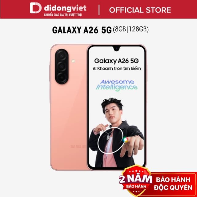 Điện thoại Samsung Galaxy A26 5G 8GB | 128GB, Màn hình 6,7" 120Hz - Exynos 1380 (Quartz) - 5000mAh, Bảo hành 12 tháng - Ảnh 12