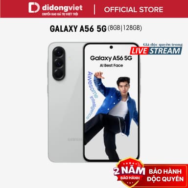 So sánh giá (KOL) Điện thoại Samsung Galaxy A56 5G 8GB | 128GB, Màn hình 6.7" - Chip Exynos 1580 - 50MP - 5000mAh, Bảo hành 2 năm rẻ nhất?