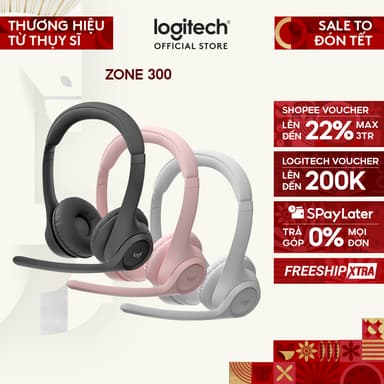 So sánh giá Tai nghe Bluetooth không dây Logitech Zone 300 - Micrô khử ồn, Windows, Mac rẻ nhất?