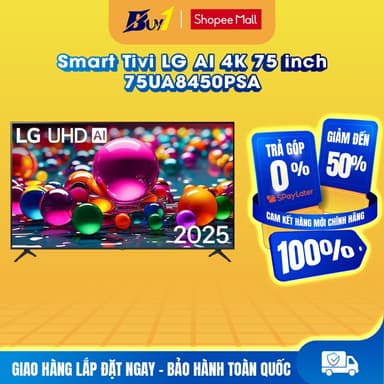So sánh giá 75UA8450PSA - Smart Tivi LG AI 4K 75 inch 75UA8450PSA - Hàng chính hãng rẻ nhất?