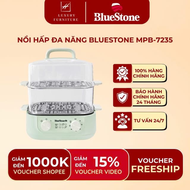 Nồi Lẩu Hấp Điện Đa Năng BlueStone MPB-7235 15 Lít 1500W - Ảnh 1