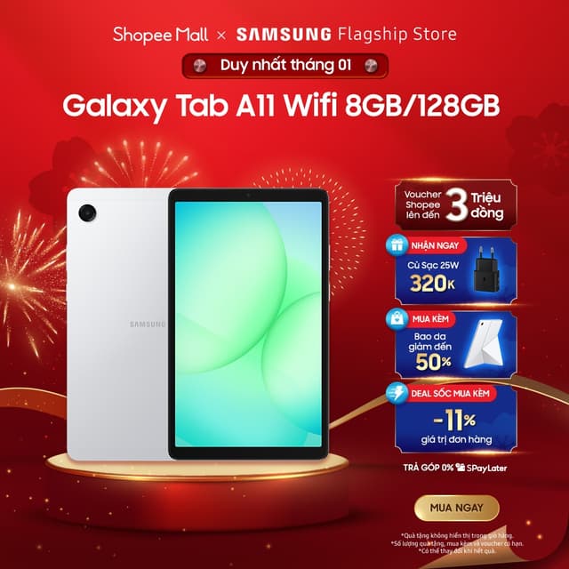 Máy tính bảng Samsung Galaxy Tab A11 (Wi-Fi, 8.7") 8GB/128GB - Ảnh 1