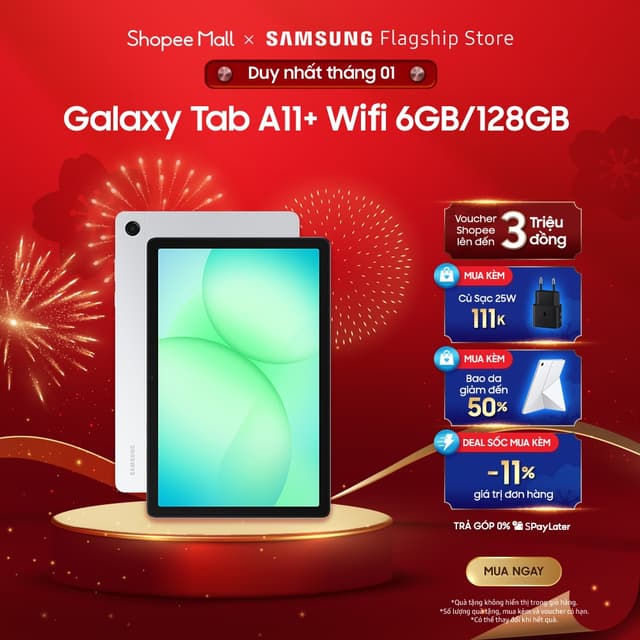 Máy tính bảng Samsung Galaxy Tab A11+ (Wi-Fi, 11.0'') 6GB/128GB - Ảnh 9