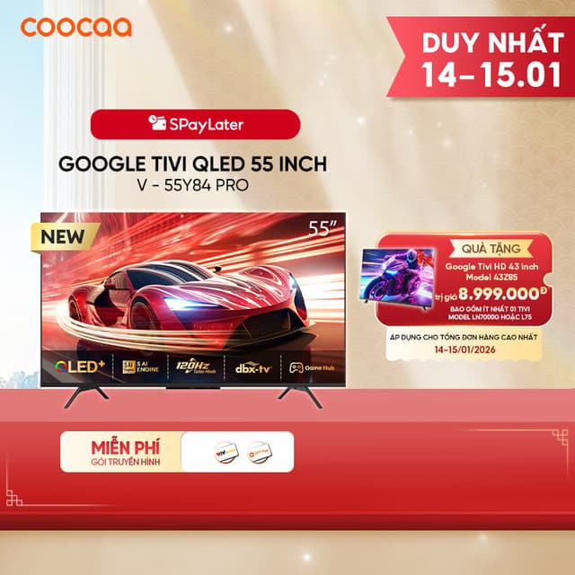 Smart TV Coocaa 55 inch 4K QLED Google TV 55Y84 Pro | 60Hz | HDR10+ - Ảnh 10