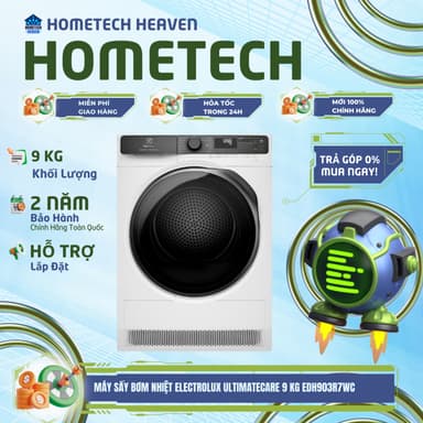 So sánh giá EDH903R7WC - Máy sấy bơm nhiệt Electrolux UltimateCare 9 kg EDH903R7WC - Hàng Chính Hãng rẻ nhất?