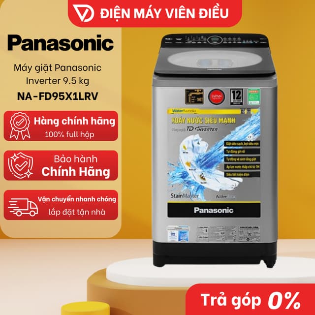 NA-FD95X1LRV - Máy giặt Panasonic Inverter 9.5 kg NA-FD95X1LRV Lồng đứng Tiết kiệm điện - Ảnh 12