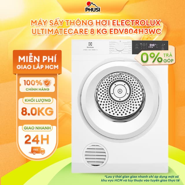 EDV804H3WC Máy sấy thông hơi Electrolux UltimateCare 8 kg EDV804H3WC [MIỄN PHÍ GIAO LẮP HCM] - Ảnh 11