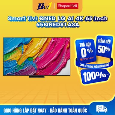 So sánh giá 65QNED81ASA - Smart Tivi QNED LG AI 4K 65 inch 65QNED81ASA - Hàng chính hãng rẻ nhất?