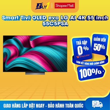 So sánh giá 55C5PSA - Smart Tivi OLED evo LG AI 4K 55 inch OLED55C5PSA - Hàng chính hãng rẻ nhất?