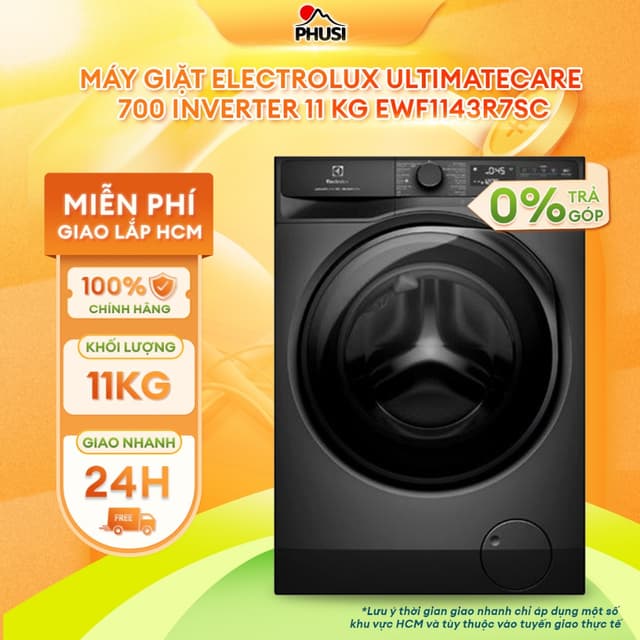 EWF1143R7SC Máy giặt Electrolux UltimateCare 700 Inverter 11 kg EWF1143R7SC [MIỄN PHÍ GIAO LẮP HCM] - Ảnh 3