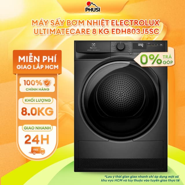 EDH803J5SC Máy sấy bơm nhiệt Electrolux UltimateCare 8 kg EDH803J5SC [MIỄN PHÍ GIAO LẮP HCM] - Ảnh 2
