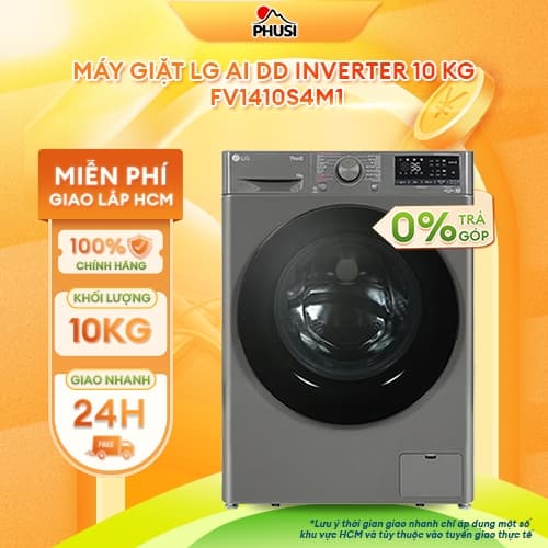 FV1410S4M1 [GIAO HÀNG MIỄN PHÍ HCM] Máy giặt LG AI DD Inverter 10 kg - CHÍNH HÃNG - Ảnh 8