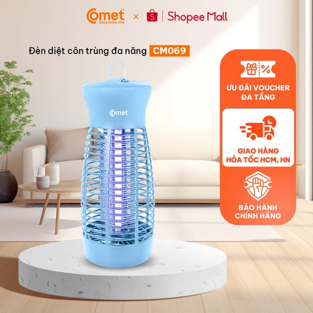 [Hỏa Tốc HCM/HN] Đèn Bắt Muỗi Côn Trùng COMET CM069 6W Đa Năng, Thiết Kế Gọn, Hiệu Quả, An Toàn - Ảnh 11