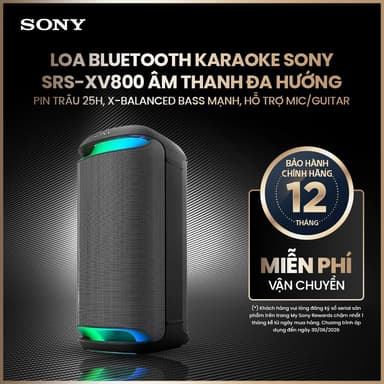 So sánh giá Loa bluetooth Karaoke Sony SRS-XV800 âm thanh đa hướng, pin trâu 25h, X-Balanced bass mạnh, hỗ trợ mic/guitar rẻ nhất?