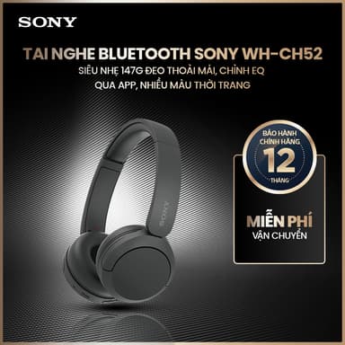 So sánh giá Tai nghe bluetooth Sony WH-CH520 siêu nhẹ 147g đeo thoải mái, chỉnh EQ qua app, nhiều màu thời trang rẻ nhất?