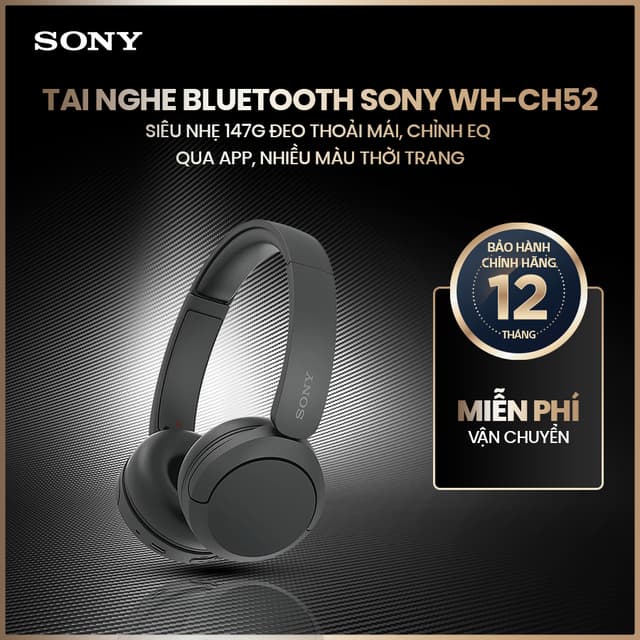 Tai nghe bluetooth Sony WH-CH520 siêu nhẹ 147g đeo thoải mái, chỉnh EQ qua app, nhiều màu thời trang - Ảnh 8