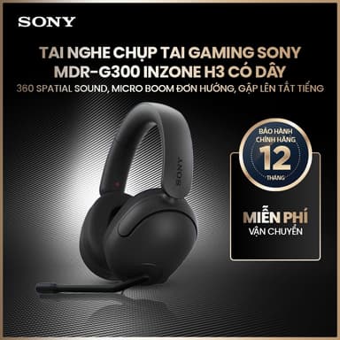 So sánh giá Tai nghe có dây Gaming Sony MDR-G300 INZONE H3, 360 Spatial Sound, micro boom đơn hướng, gập lên tắt tiếng rẻ nhất?