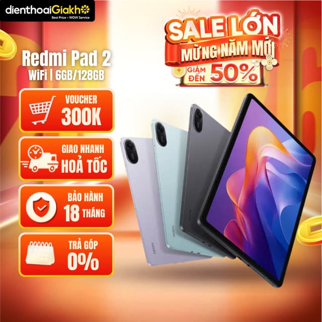 Máy Tính Bảng Xiaomi Redmi Pad 2 Wifi (6GB/128GB) Chính Hãng, Bảo Hành 18 Tháng - Ảnh 6