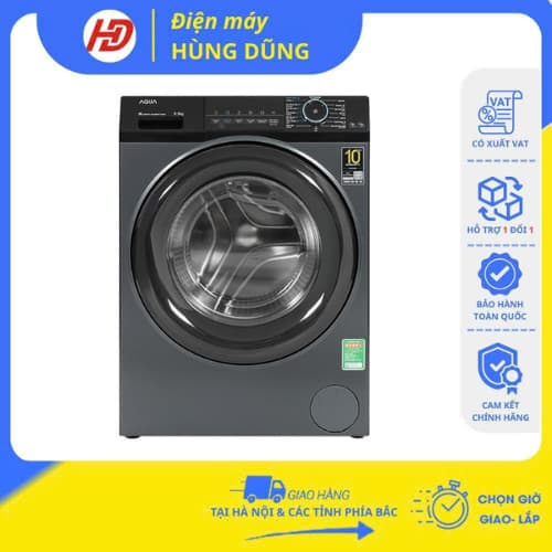 [SHIP HỎA TỐC HÀ NỘI ] Máy giặt Aqua Inverter 8.5 kg AQD-A852J BK- Hàng chính hãng, bảo hành 24 tháng - Ảnh 10