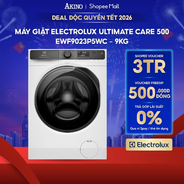 Máy giặt Lồng Ngang Electrolux UltimateCare 500 Inverter 9 kg EWF9023P5WC - Hàng Chính Hãng - Ảnh 5