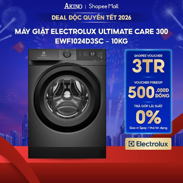 Máy giặt Lồng Ngang Electrolux UltimateCare 300 Inverter 10 kg EWF1024D3SC - Hàng Chính Hãng - Ảnh 12