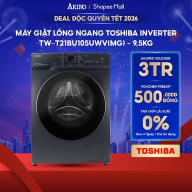 So sánh giá Máy giặt Lồng Ngang Toshiba Inverter 9.5 kg TW-T21BU105UWV(MG) - Hàng Chính Hãng rẻ nhất?