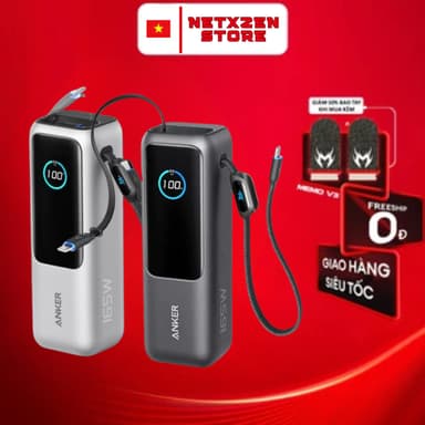 So sánh giá Pin sạc dự phòng 25000mAh PD QC 3.0 165W Anker Zolo A1695 kèm cáp dây rút Type C - Bảo Hành 12 Tháng rẻ nhất?