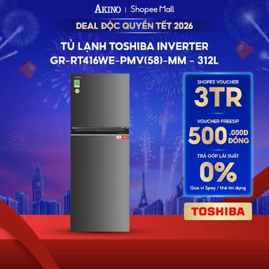 So sánh giá Tủ lạnh Toshiba Inverter 312 lít GR-RT416WE-PMV(58)-MM - Hàng Chính Hãng rẻ nhất?